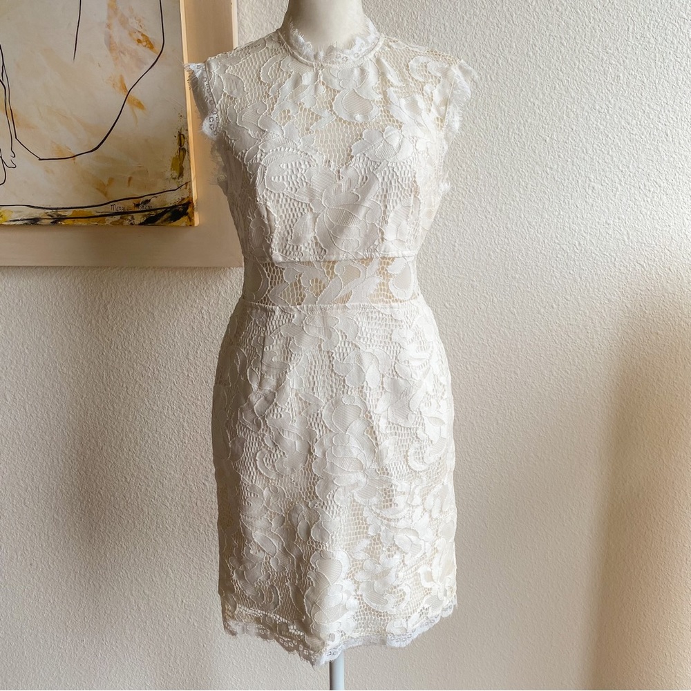 🌼F21 White lace bodycon dress🌼